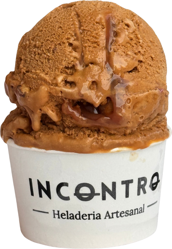 Helado sabor Dulce de Leche Incontro en vaso Incontro