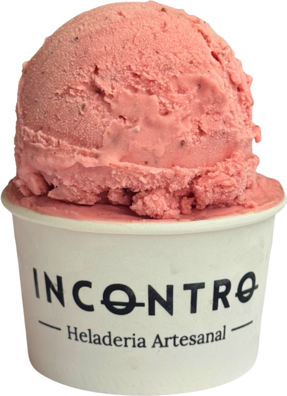 Helado sabor Fresa a la Crema en vaso Incontro